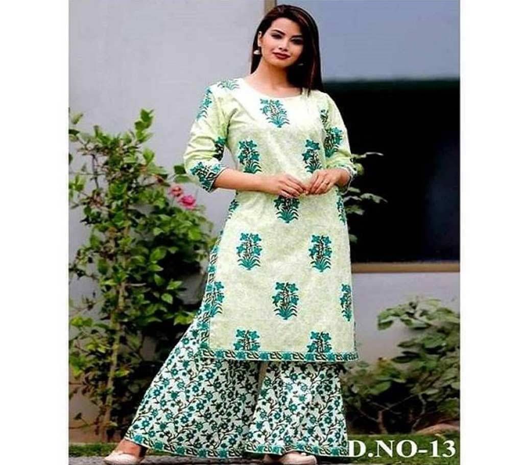 Unstitched Block print for Women-2pcs