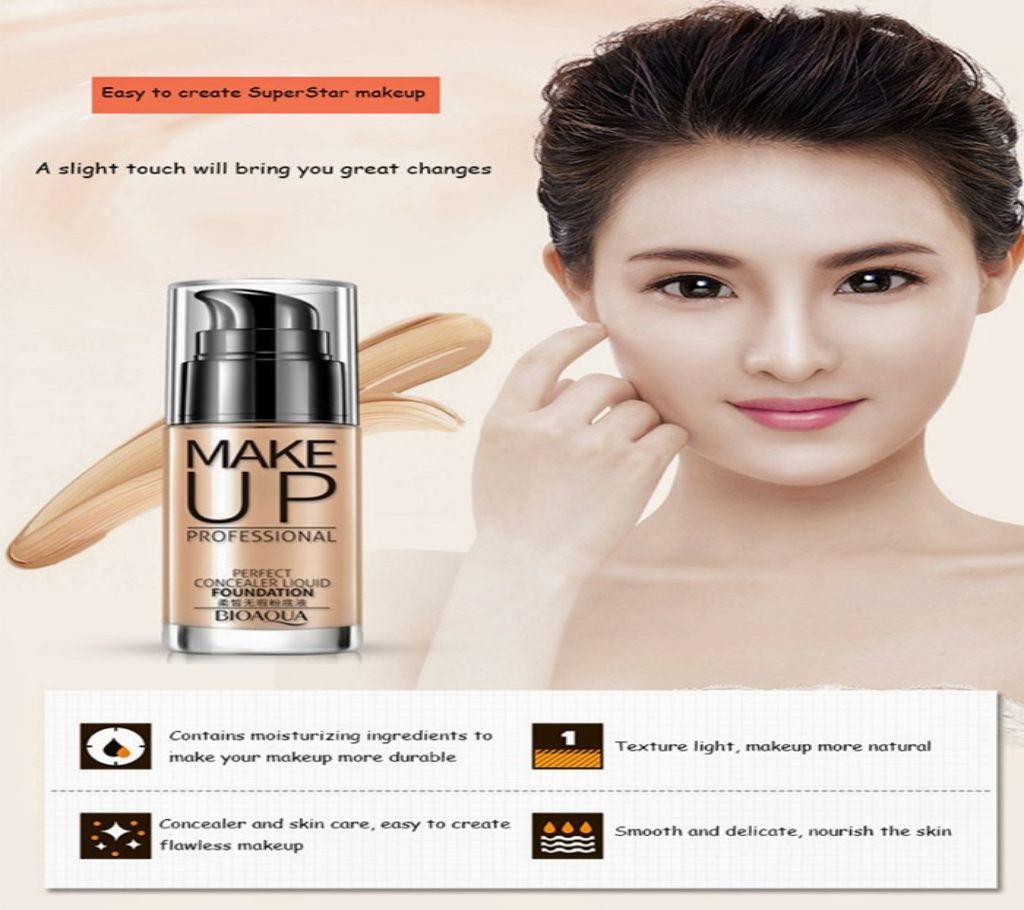 Bioaqua Concealer Foundation(Light skin Color)-30 ML-China 
