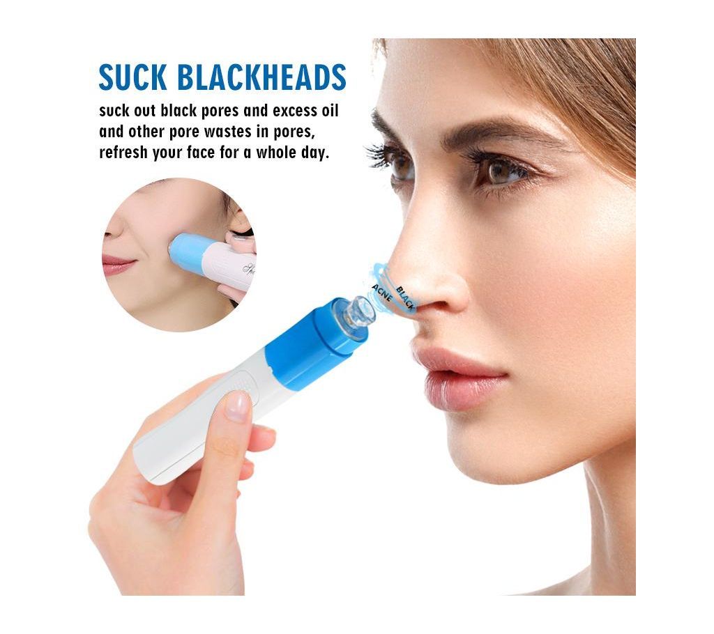 Electric Facial Pore Cleanser Spot Cleaner Face Blackhead Acne Suction Remover Blue