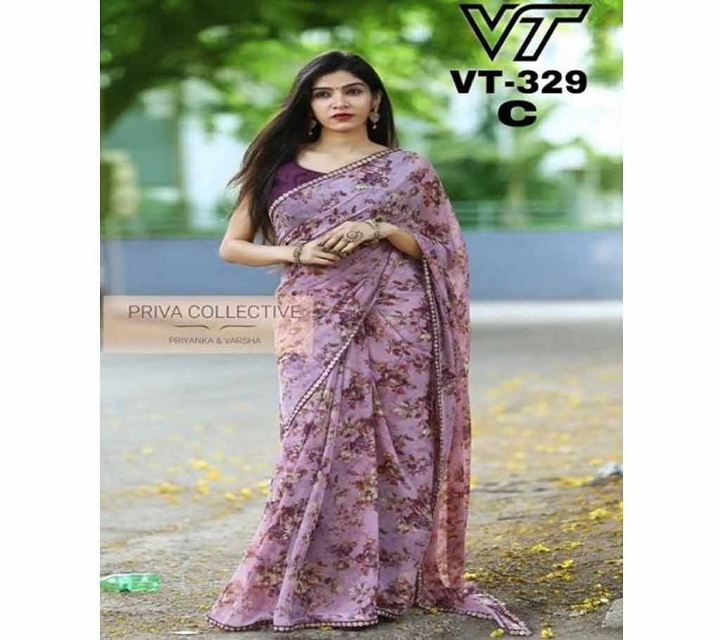Beautiful Designer Saree  VT  329 C  Dark Olive Violet  AMI