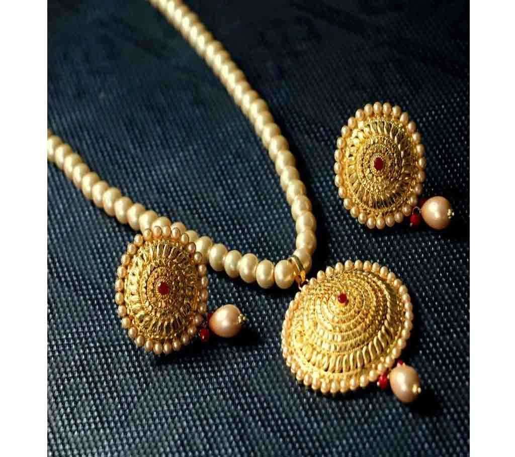 Indian Necklace + Ladies Ear Tops 