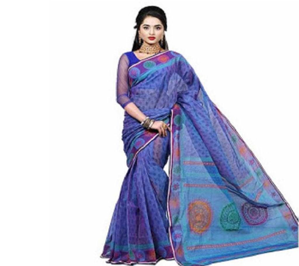 Fashionable Cotton Saree with Hand Embroidery