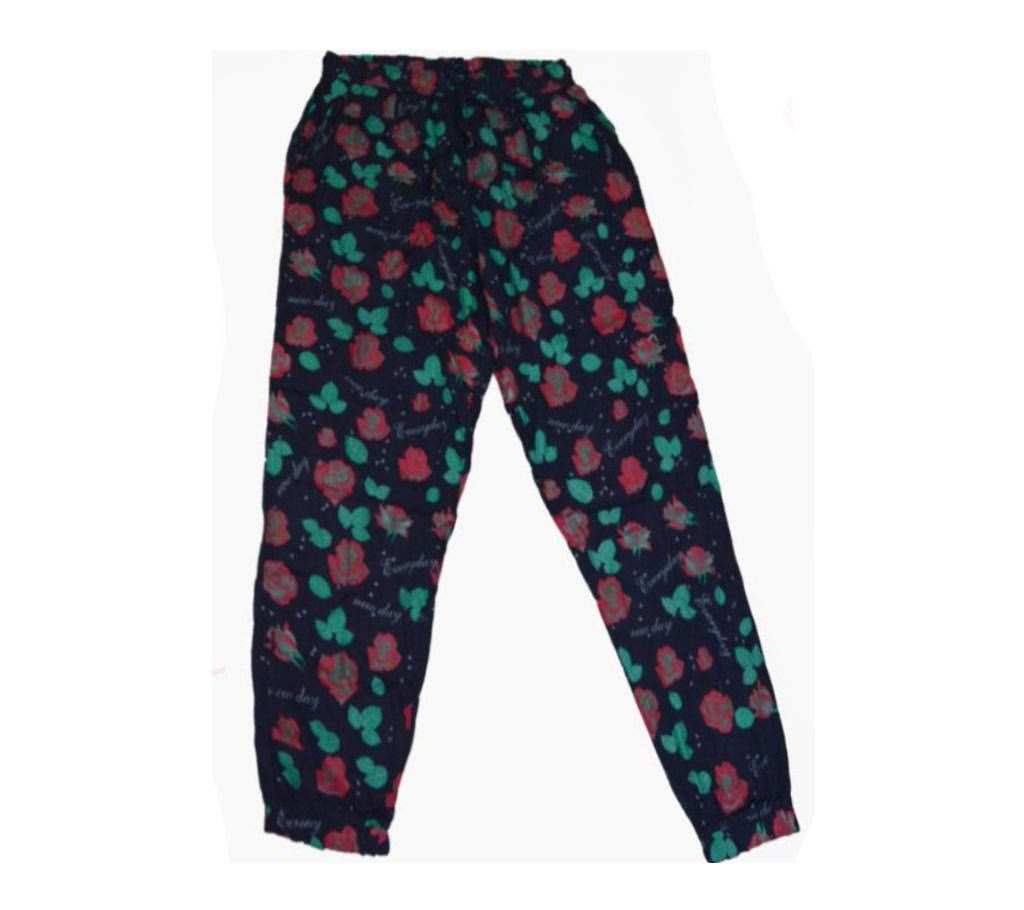 Floral Cotton Trouser For Ladies