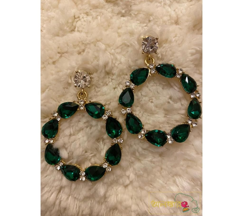  Stone Round Shape Earring