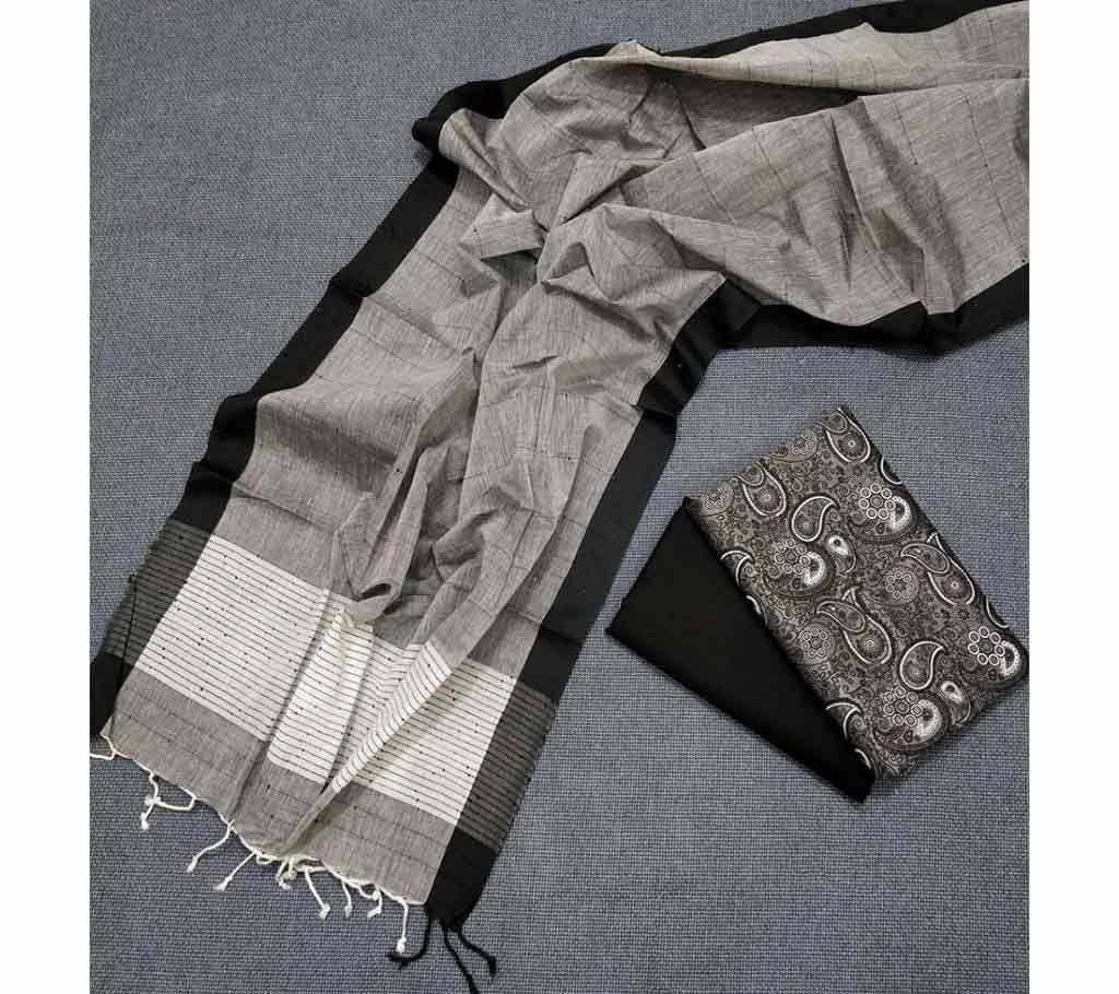 Unstitched  Tat Original Cotton Multi Color Deshi Shalwar Kameez-15