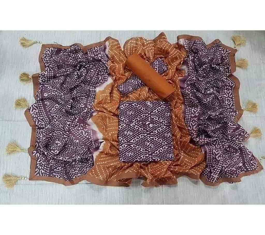 Bexi Voil Leach Vegetable Batik Three Piece For Women-32