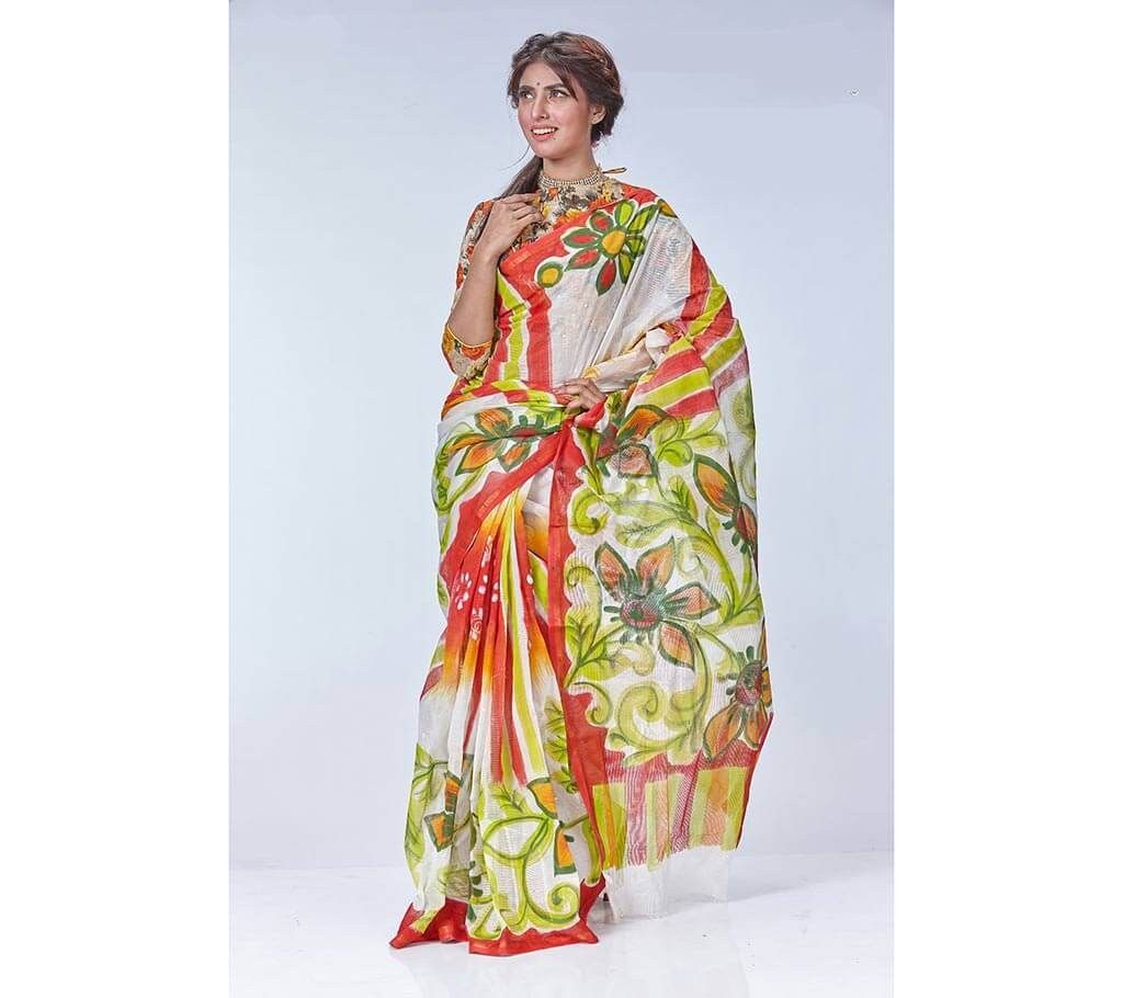 Hand Printed Kota Cotton Saree
