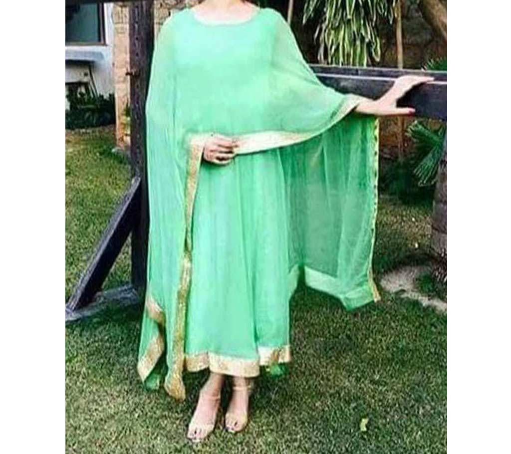Unstitched Party Gown Set