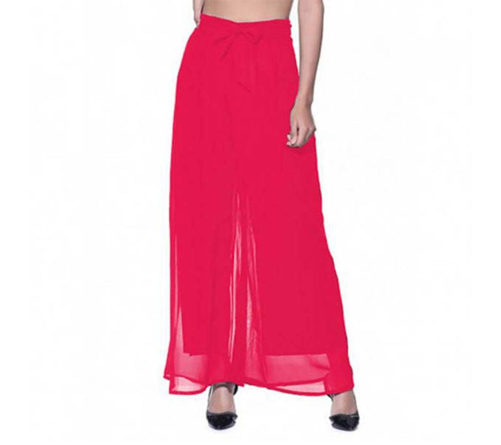 Women Georgette Palazzo-Pink