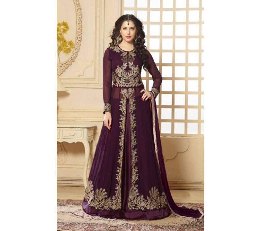 Soft Georgette Embroidery Unstitched Three Piece (Copy) 