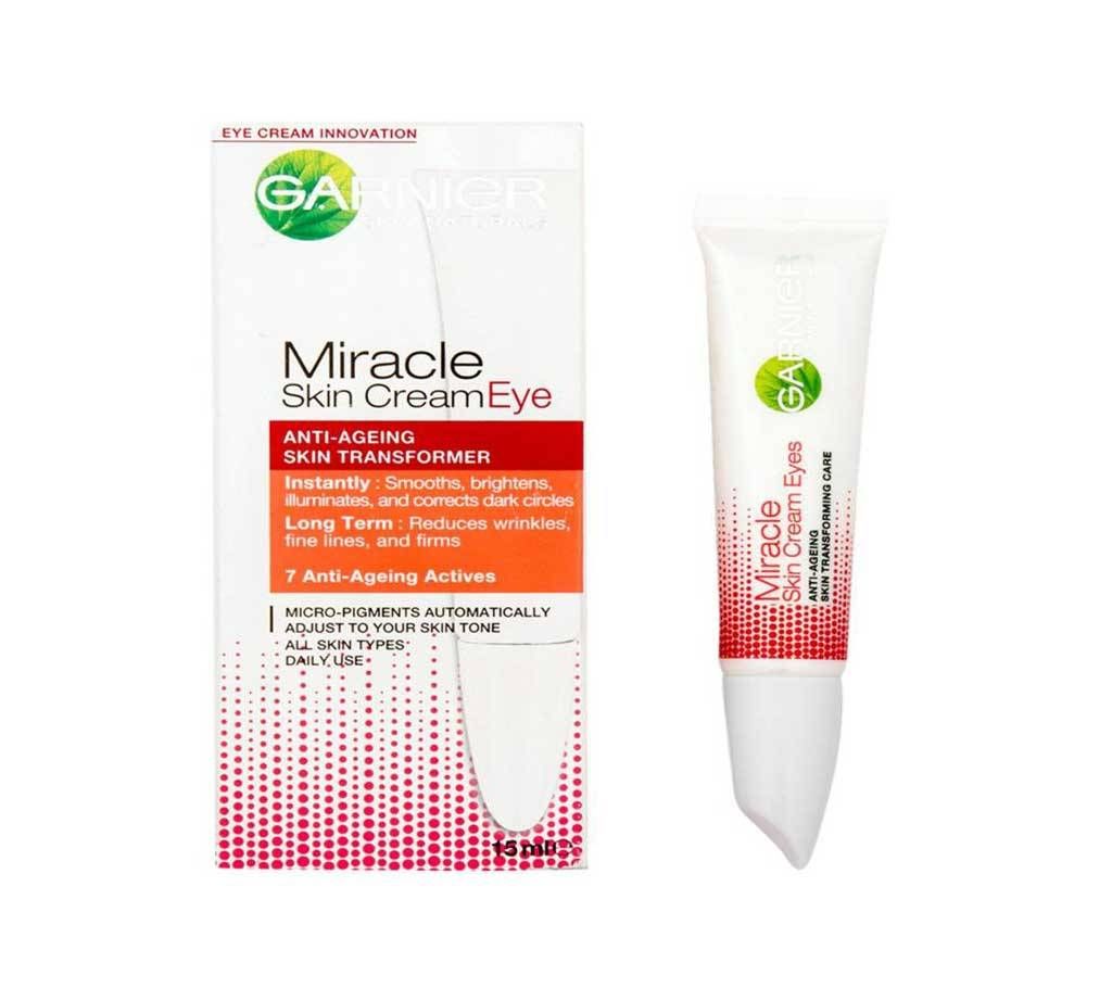 Garnier Skin Naturals Miracle Skin Eye Cream 15mL France 