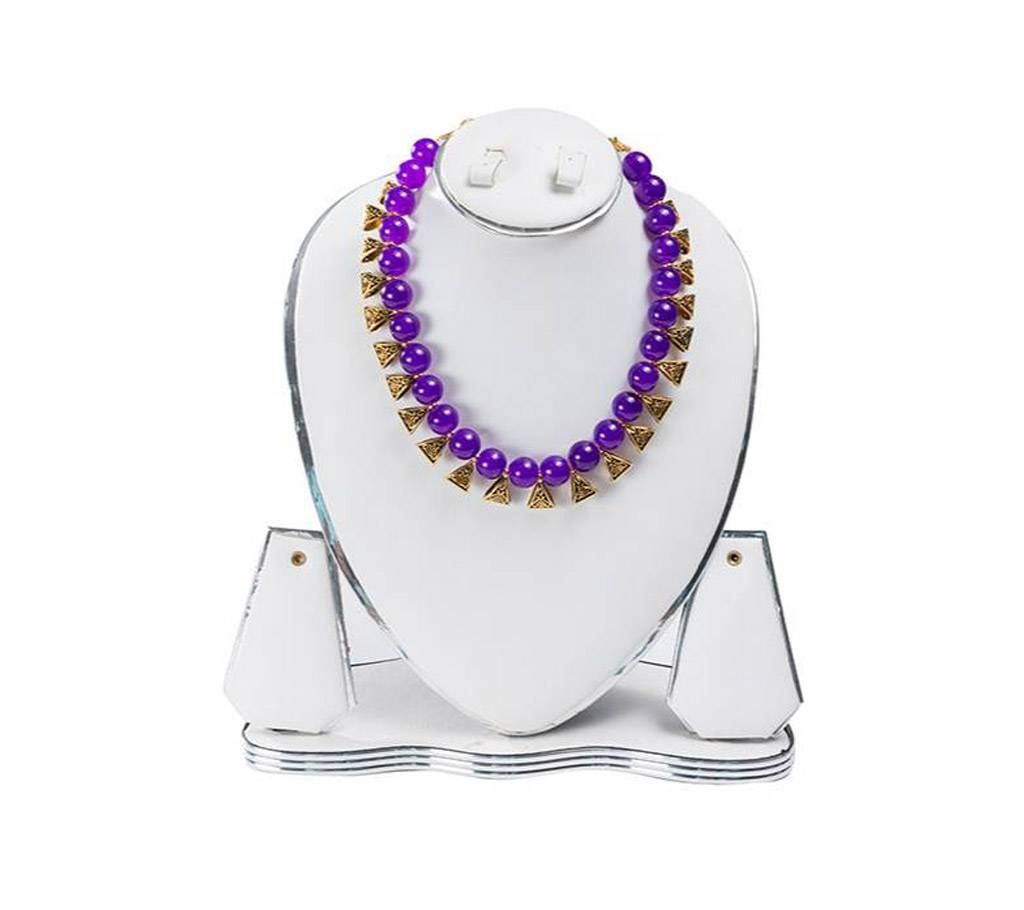Purple Color Artificial Pearl Necklace