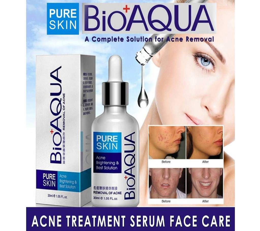 BioAQUA Pure Skin Acne Treatment Serum Acne Scar Removal 30ml - China