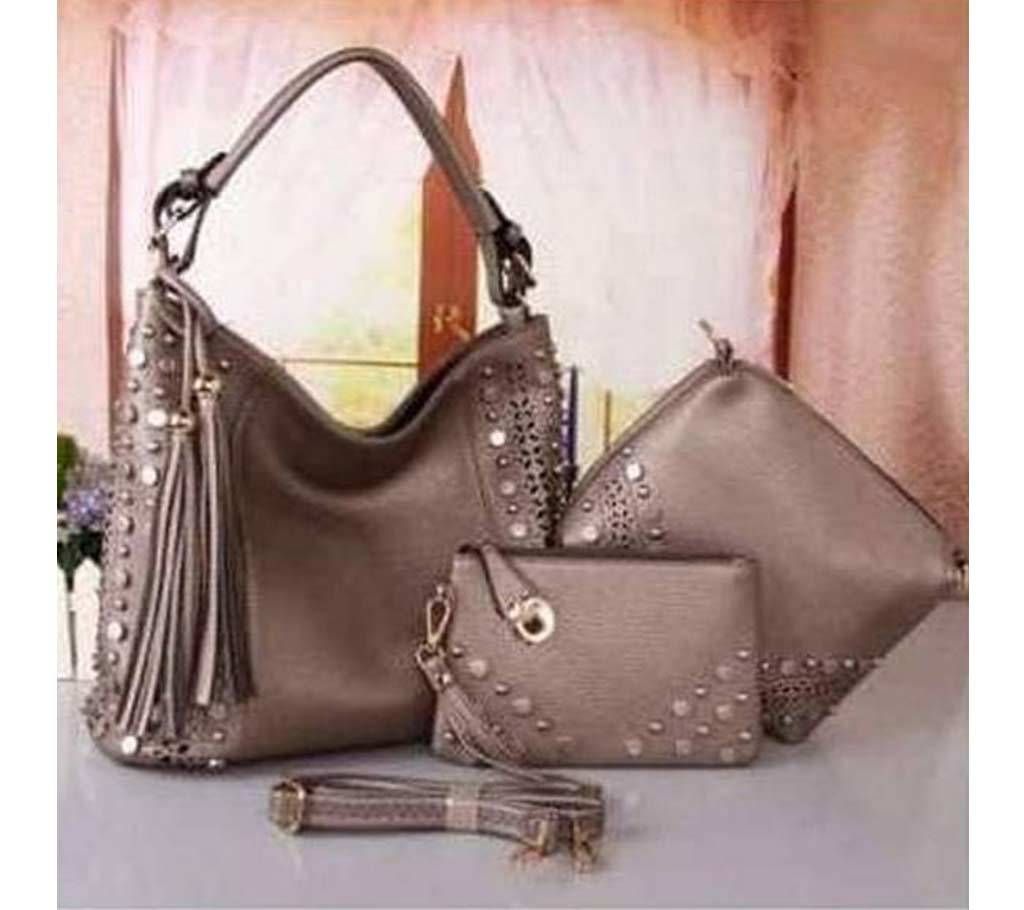 Ladies 3 in 1 Vanity Bag/ Handbag Set