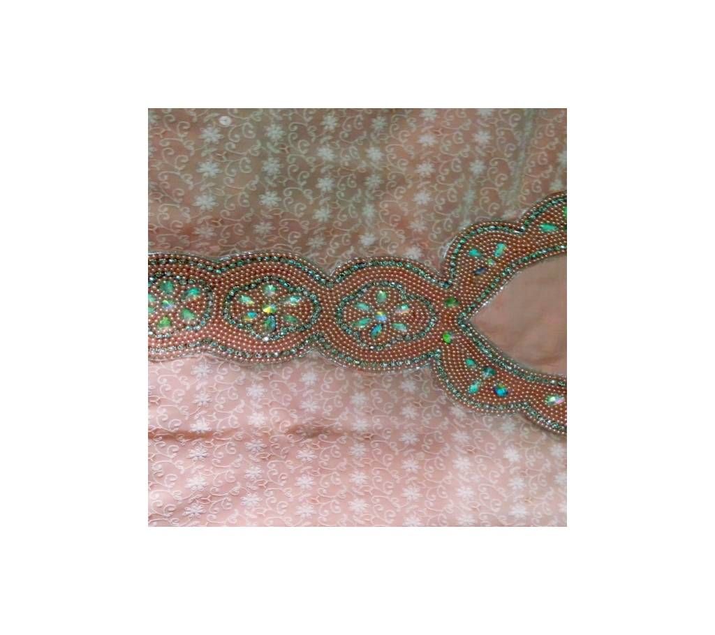 Heavy embodiry Crafted jorjet with pearls & stones