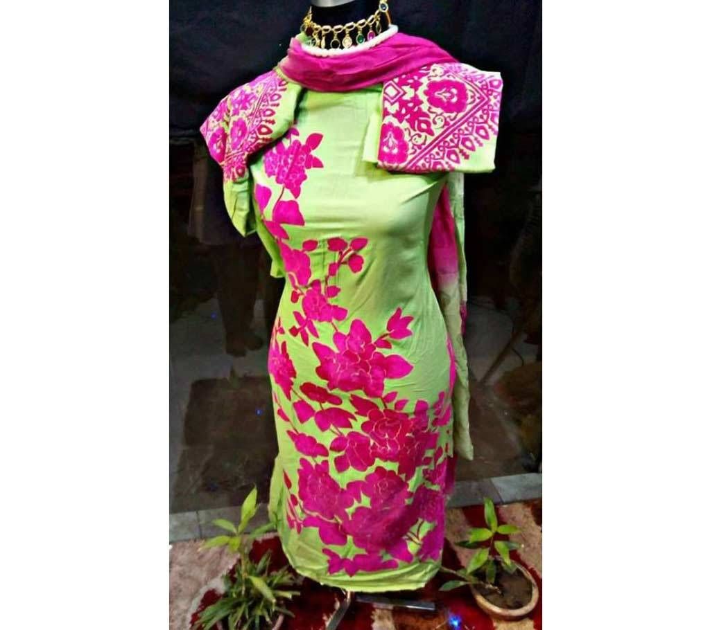 Unstitched Linen Two Piece Dress 