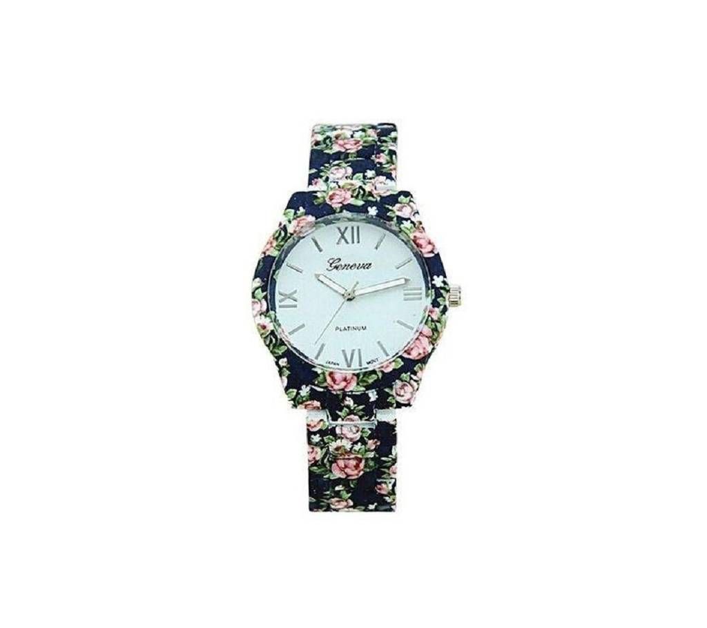 Navy Blue Ceramic Analog Watch for Women