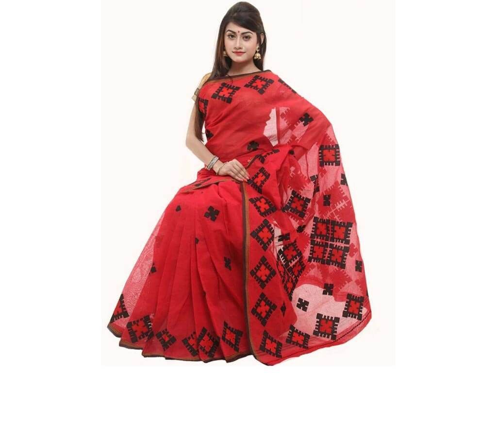 Pure Cotton Hand Embroidery Applique Saree 
