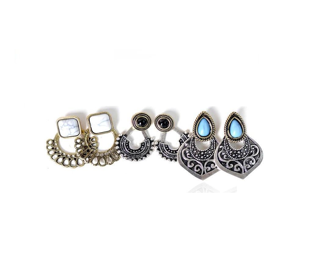 Mixed  3 pairs/set ear ring