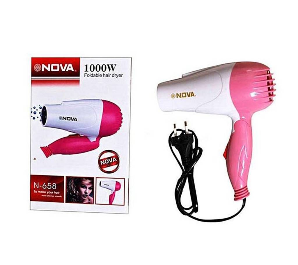 NOVA folding hair dryers- pink and white