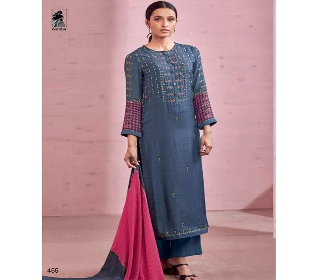 Sahiba Rose Pink - 425 Unstitched Cotton Three-piece