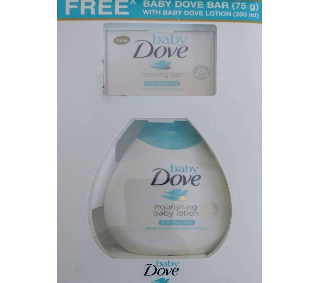 Dove Baby Lotion with Soap Bar 200ml - India 