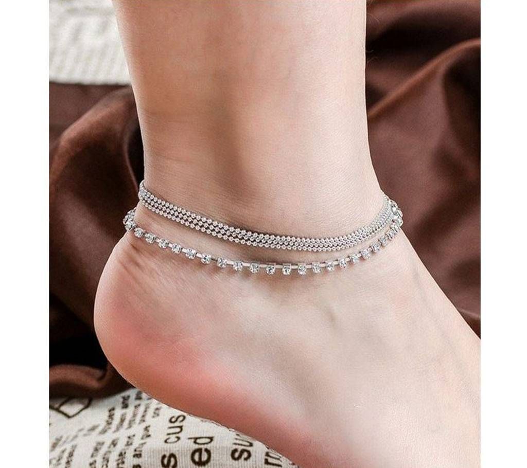 Multi-layer Sexy Crystal Anklet Foot Chain Summer Bracelet Charm Anklets Beach Foot Wedding Jewelry