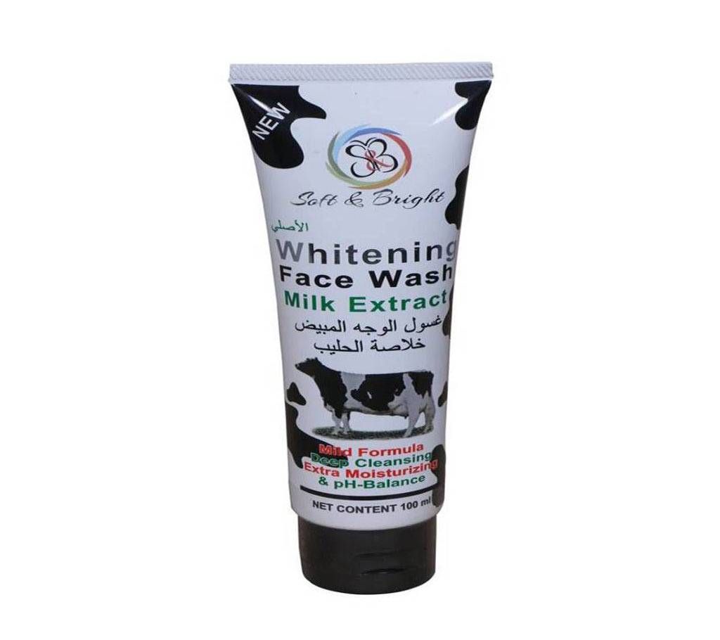 SOFT & BRIGHT WHITENING MILK FACE WASH 100ml Thiland
