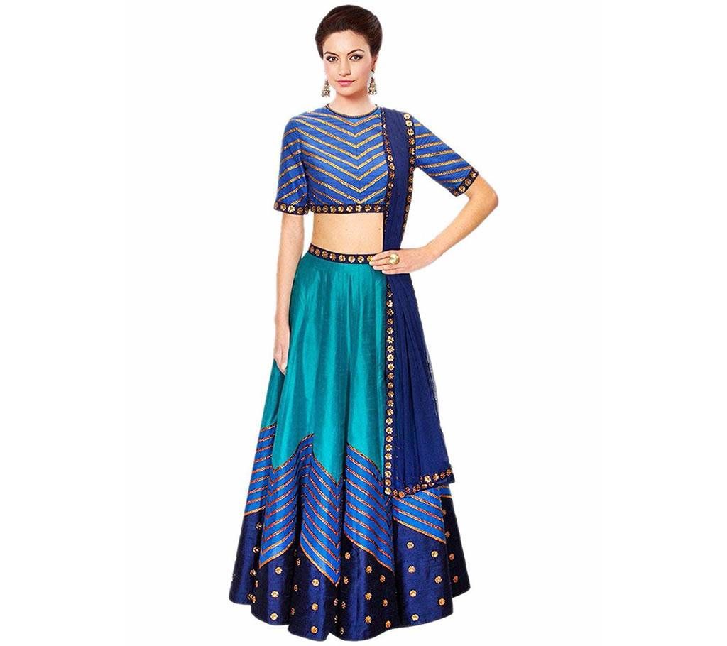 Printed  Silk Lehenga Choli