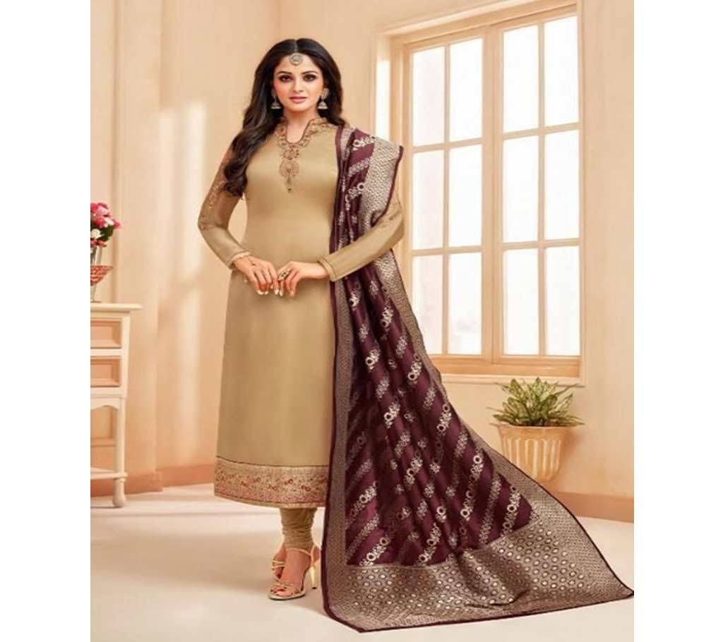 Meera Trendz Zisa Salwar Kameez Vol 54 Hit List - 10282 - Beige Unstitched Three Piece - Copy(Code-SU788)