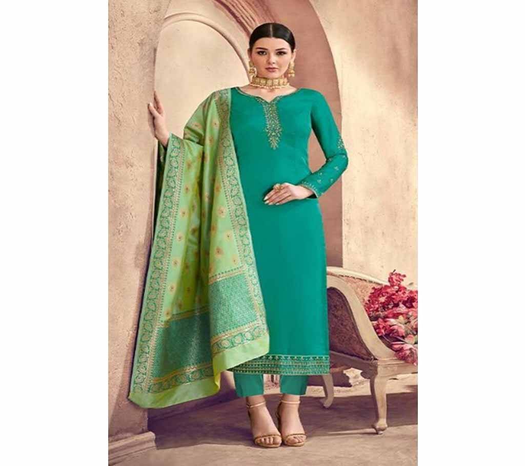 Prm Trendz Ruaab Designer Salwar Suits With Banaras Dupatta - 3050 - Sea Green Georgette 3Pcs