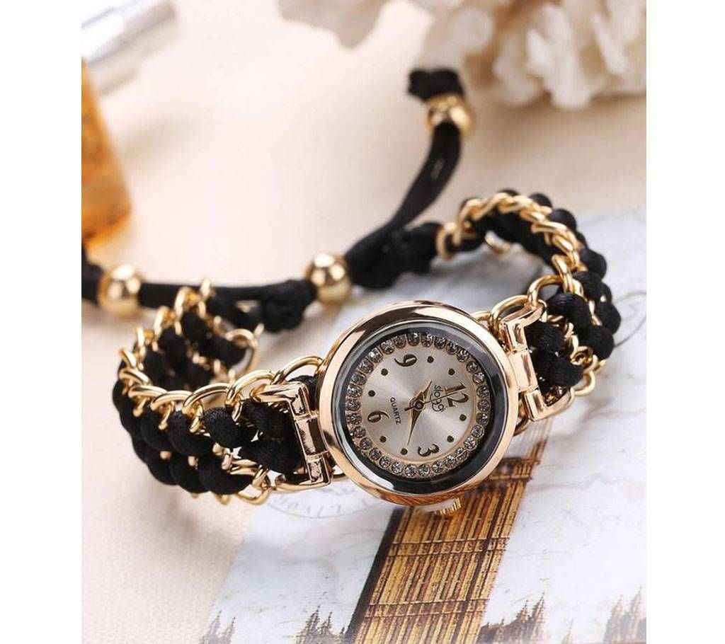 Women Knitting Rope Chain Winding Analog Quartz Movement Wrist Watch