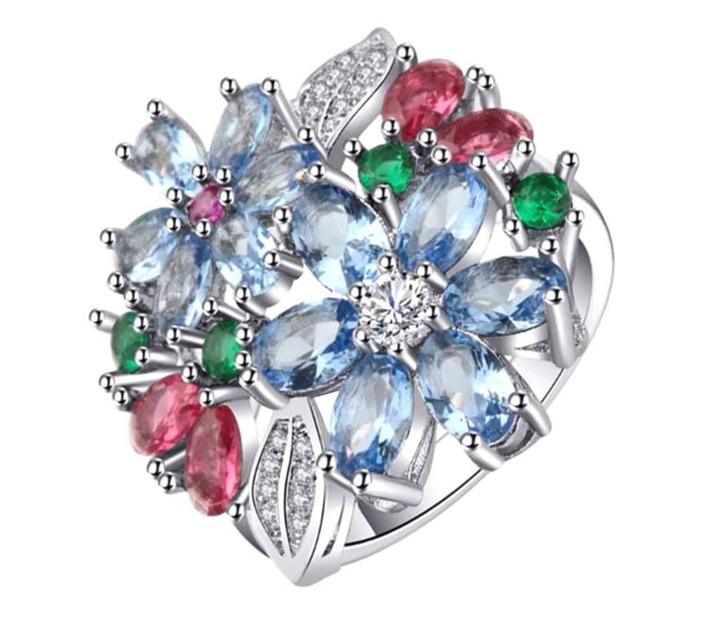 Flower Crystel Stone Ring for Women