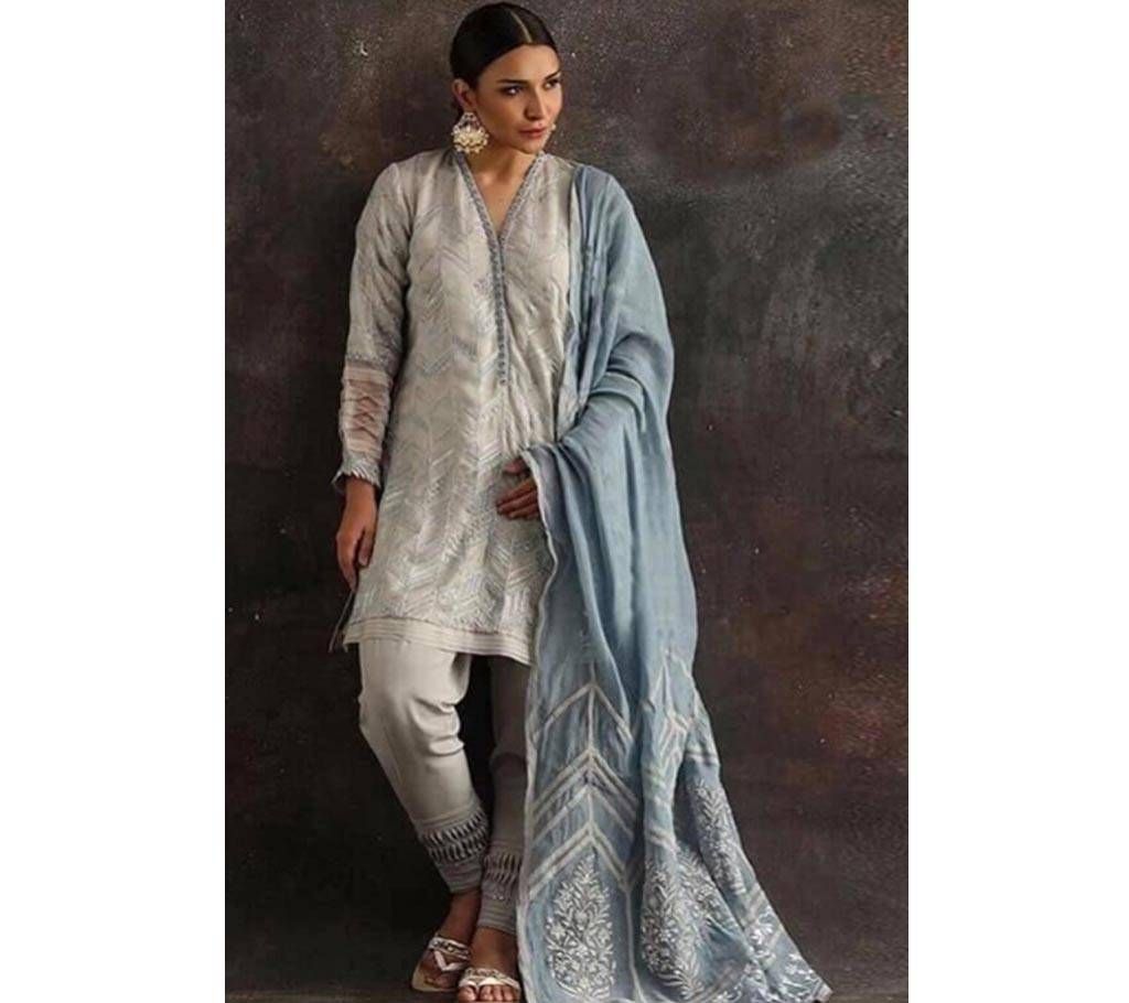Unstitched Cotton Indian three piece