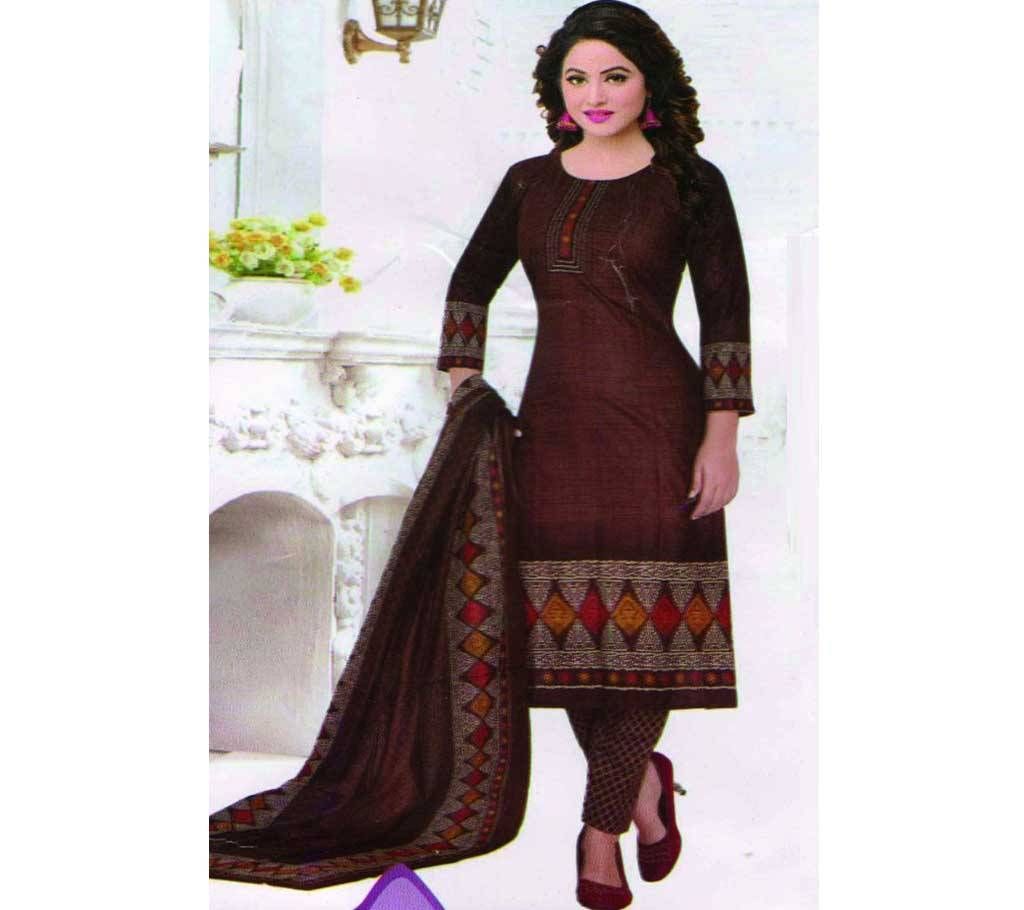 Unstitched Printed Cotton Comfortable Salwar Kamiz 