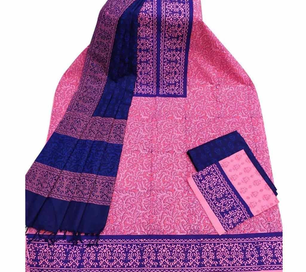 Unstitched Block Printed Cotton Salwar kameez fs-29