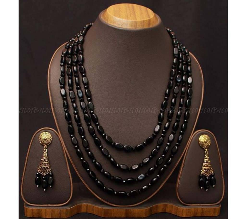 Artificial Black Beats Lohor Jewelry Set  CH15  HMM