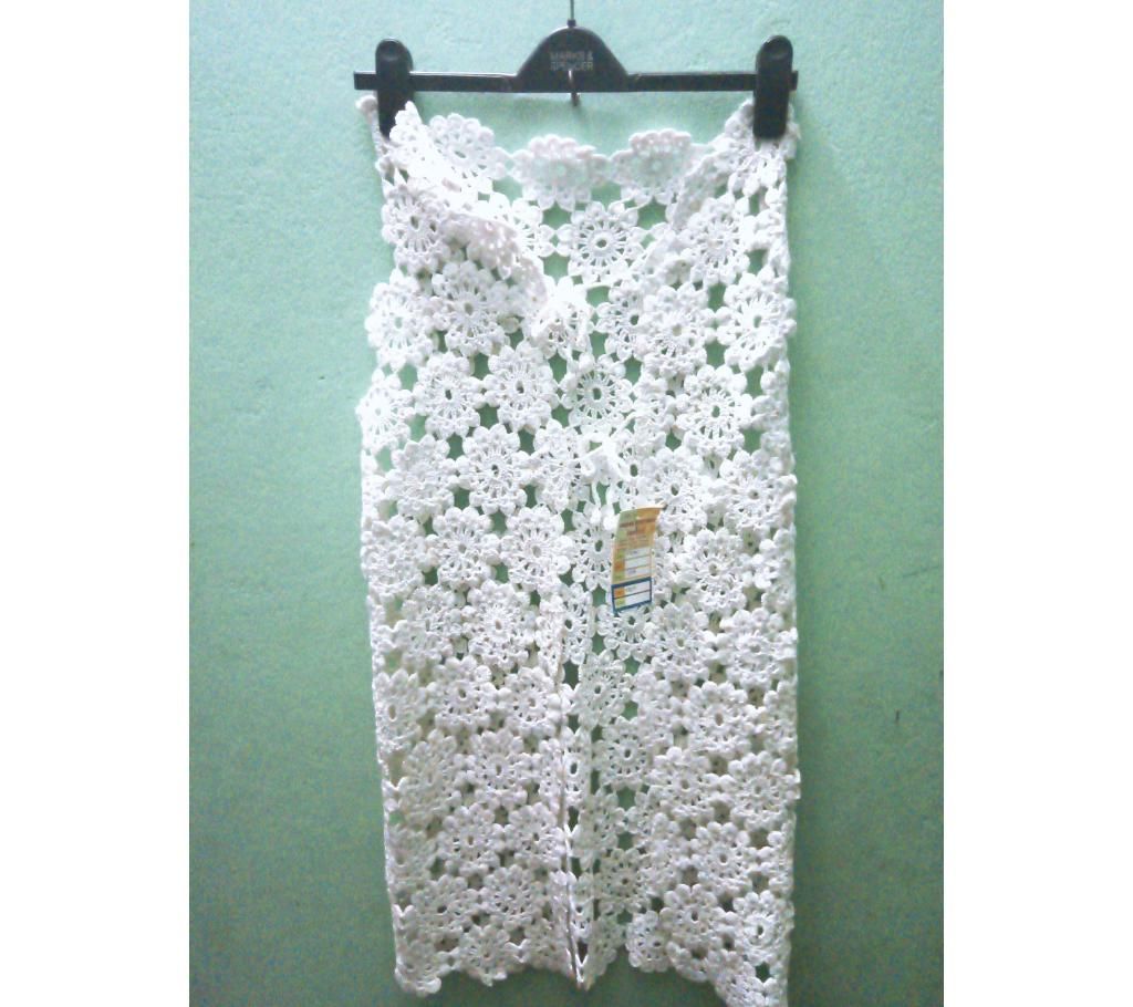 Flower model long over dress court for girls.