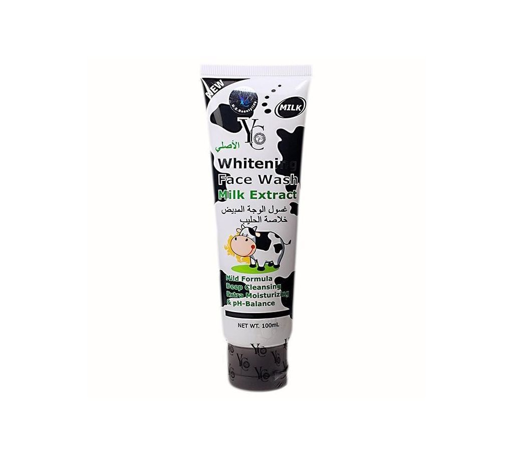 New YC Milk Extract Whitening Face Wash - 100 ml - Thailand 