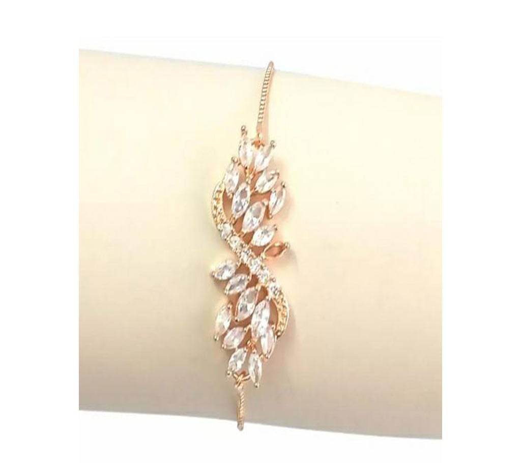 adjustable chain diamond cutting stone bracelet for women
