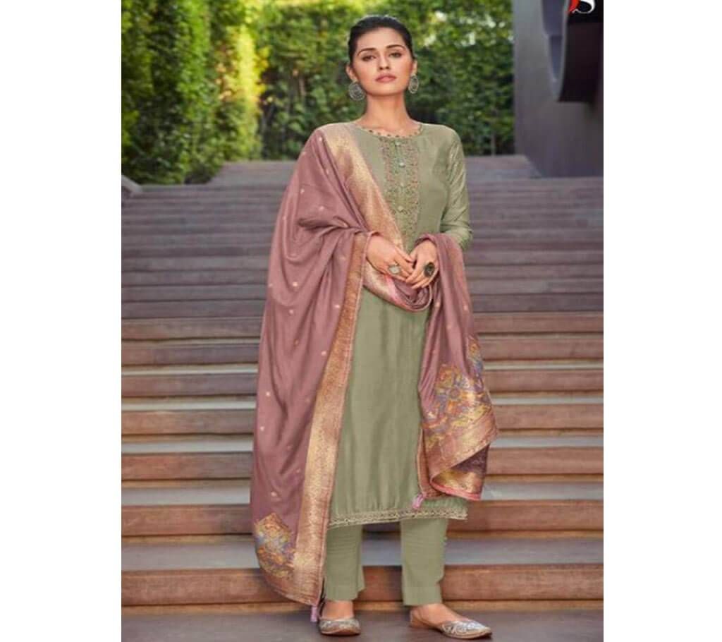 Muslin Silk unstitched kameez for women 