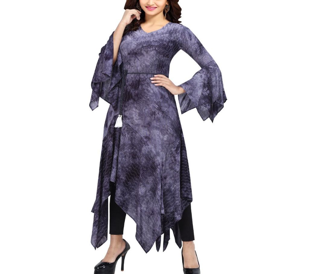Linen Stitched kurti for women 