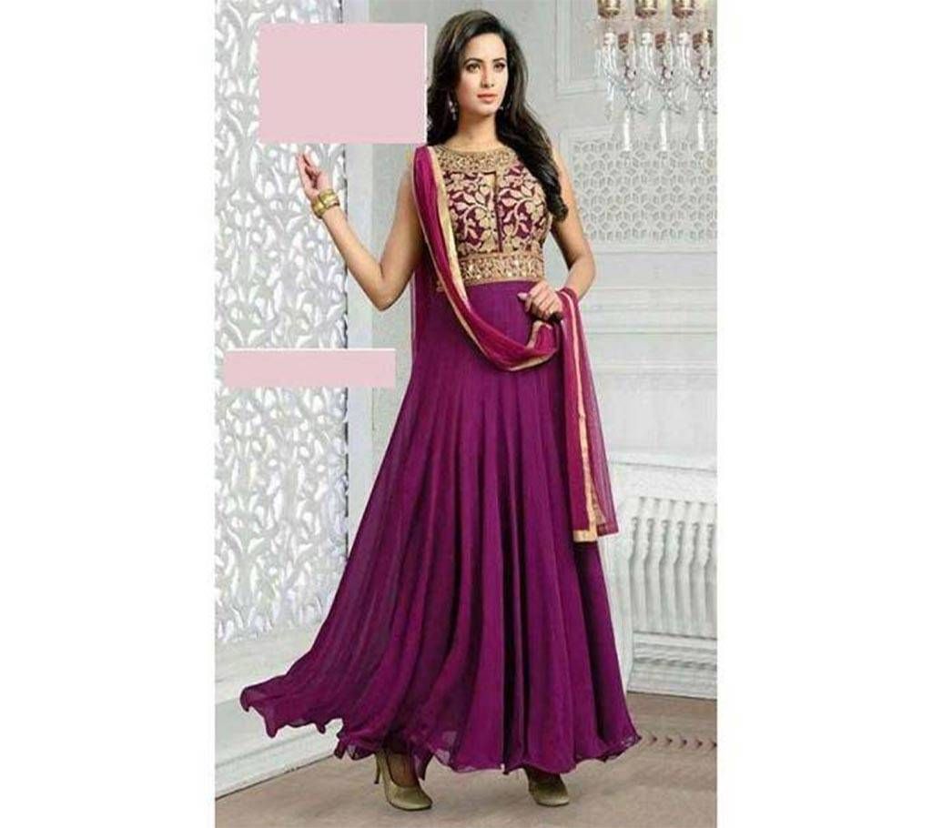 Unstitched Embroidery Three Piece