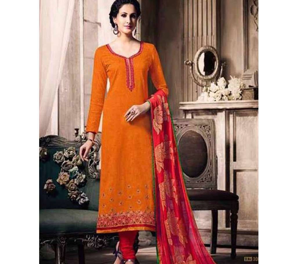 Siya Vol-3 Cotton Jacquard Dress - Unstitched Three Piece