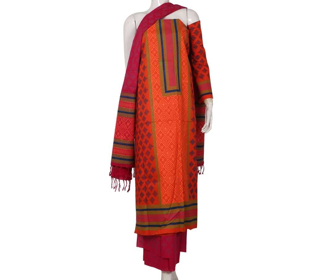 Rajdhani Boyle Block Printed Three Piece