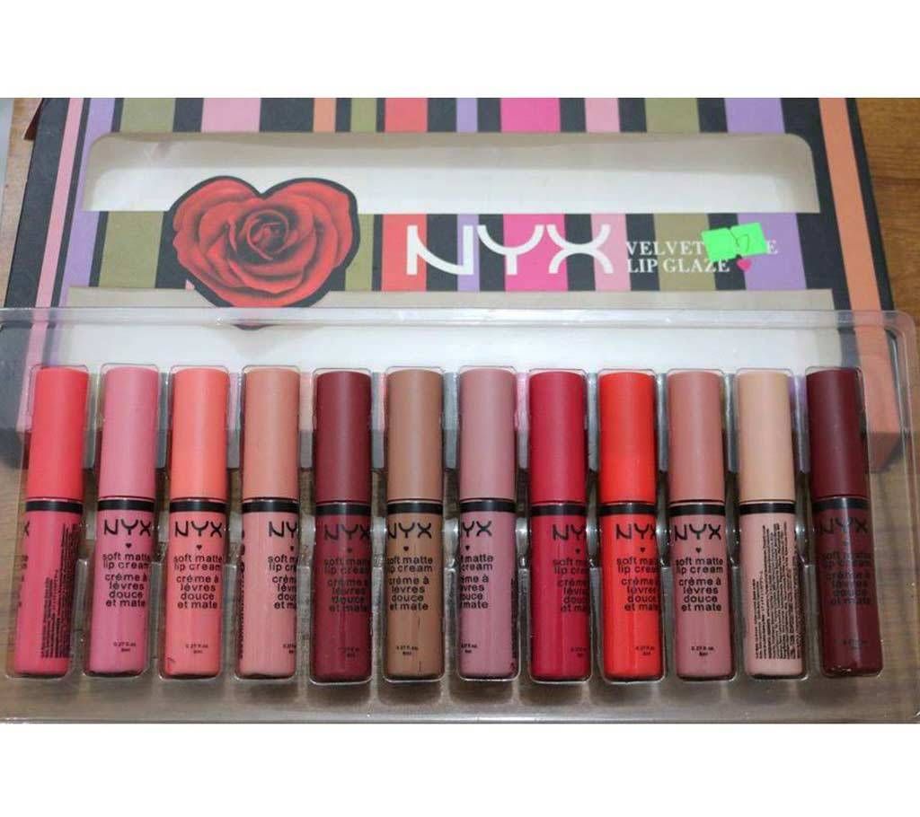 Nyx Velvet Matte Lip Glaze Lipstick Merry Christmas (12pcs) China