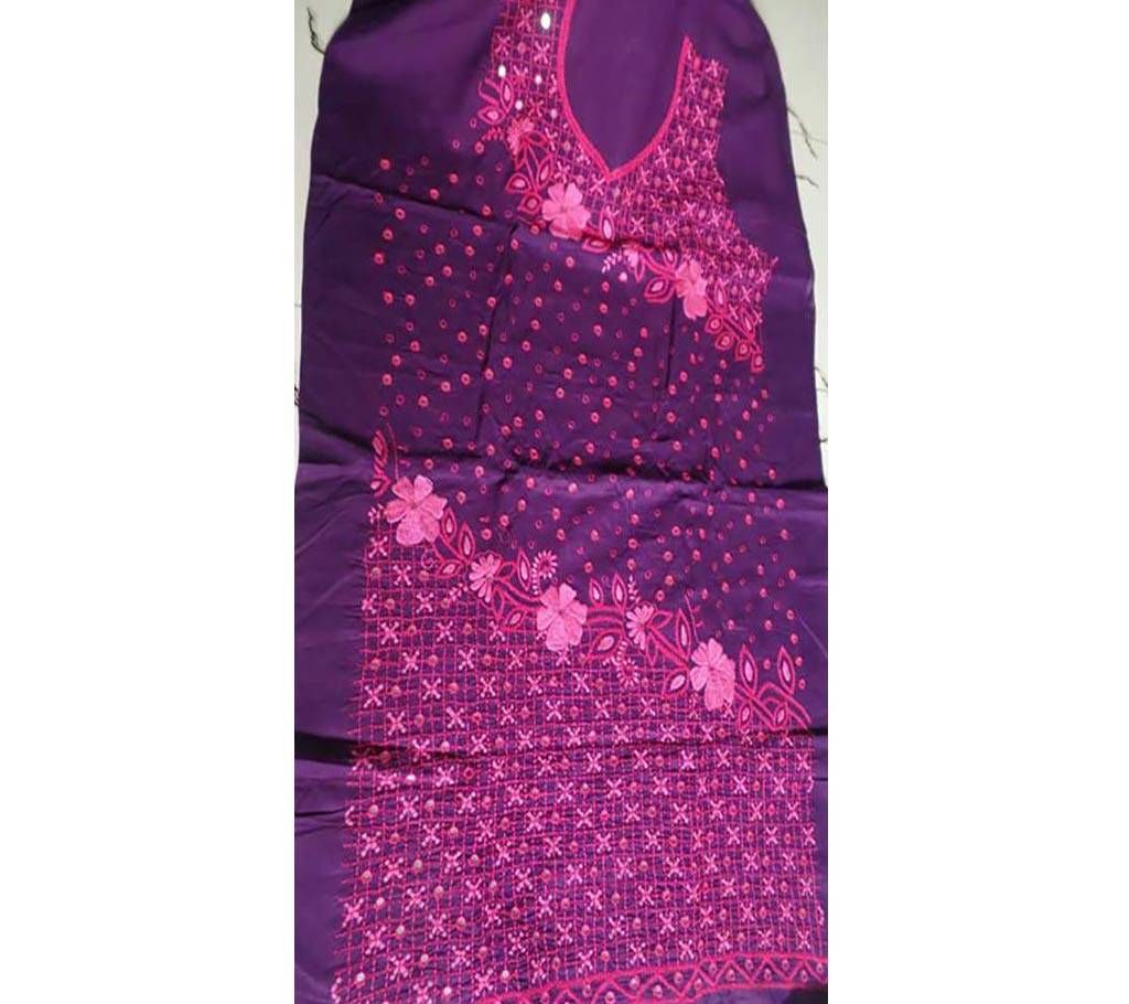 Hand Crafted Unstitched Cotton Single Kameez