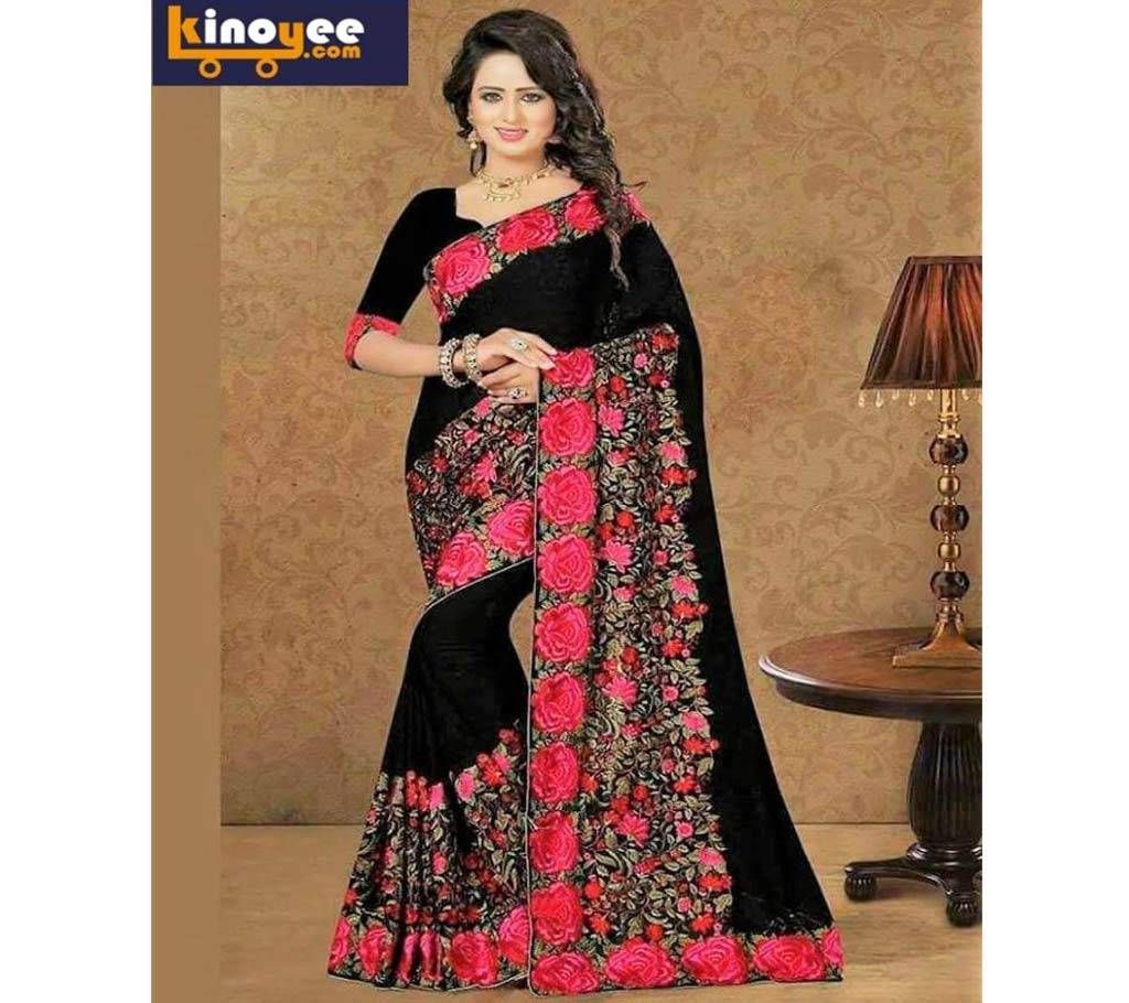Indian Gorgeous Soft Wet Less Georgette Saree With Blouse Piece