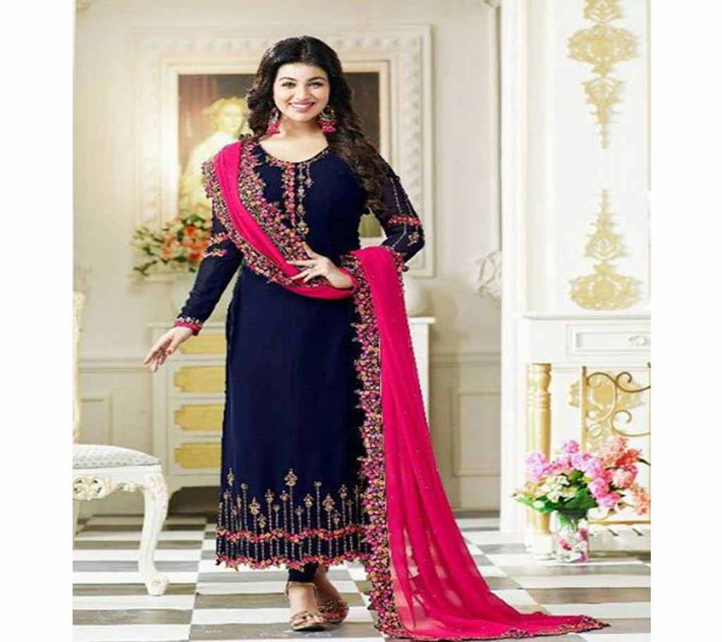 Unstitched Navy Blue Georgette Salwar Kameez For Women copy