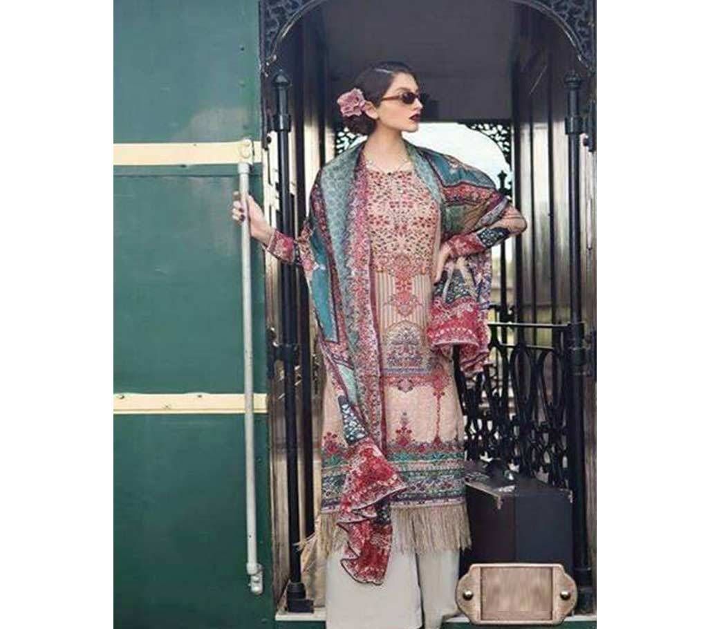 MARIA B M Print Unstitched Salwar Kameez (Copy)
